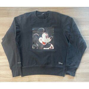Uniqlo Disney Andy Warhol Mens Sweatshirt Black Crew Mickey Mouse Graphic S